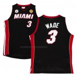 Maglia Miami Heat Dwyane Wade #3 Mitchell & Ness 2012-13 Autentico Nero