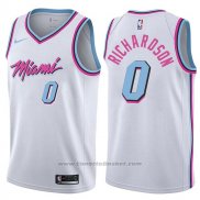 Maglia Miami Heat Josh Richardson #0 Citta 2017-18 Bianco