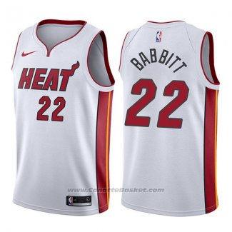 Maglia Miami Heat Luke Babbitt #22 Association 2017-18 Bianco