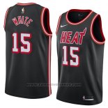 Maglia Miami Heat Okaro White #15 Classic 2018 Nero