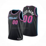 Maglia Miami Heat Personalizzate Citta 2025-26 Nero