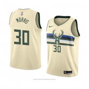 Maglia Milwaukee Bucks Jaylen Morris #30 Citta 2018 Crema