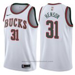 Maglia Milwaukee Bucks John Henson #31 Return To The Mecca Classic 2017-18 Bianco