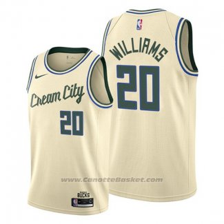 Maglia Milwaukee Bucks Marvin Williams #20 Citta 2019-20 Crema