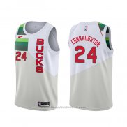 Maglia Milwaukee Bucks Pat Connaughton #24 Earned Bianco