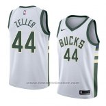 Maglia Milwaukee Bucks Tyler Zeller #44 Association 2018 Bianco