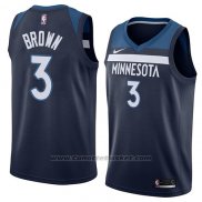 Maglia Minnesota Timberwolves Anthony Brown #3 Icon 2018 Blu