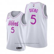 Maglia Minnesota Timberwolves Gorgui Dieng #5 Earned Bianco