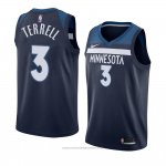 Maglia Minnesota Timberwolves Jarojo Terrell #3 Icon 2017-18 Blu