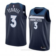 Maglia Minnesota Timberwolves Jarojo Terrell #3 Icon 2017-18 Blu