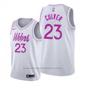 Maglia Minnesota Timberwolves Jarrett Culver #23 Earned 2019-20 Bianco