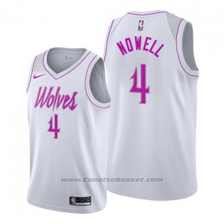 Maglia Minnesota Timberwolves Jaylen Nowell #4 Earned Bianco