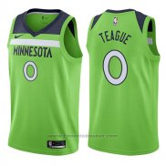 Maglia Minnesota Timberwolves Jeff Teague #0 Statement 2017-18 Verde