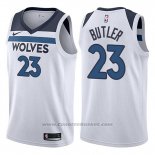 Maglia Minnesota Timberwolves Jimmy Butler #23 2017-18 Bianco
