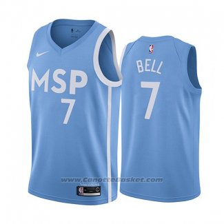 Maglia Minnesota Timberwolves Jordan Bell #7 Citta Edition Blu