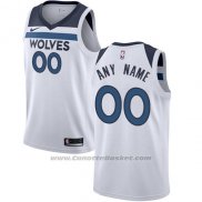 Maglia Minnesota Timberwolves Nike Personalizzate 17-18 Bianco