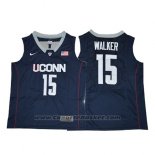 Maglia NCAA Connecticut Kemba Walker #15 Blu