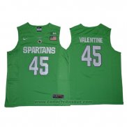 Maglia NCAA Michigan State Spartans Denzel Valentine #45 Verde