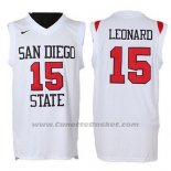 Maglia NCAA San Diego State University Kawhi Leonard #15 Bianco