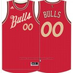 Maglia Natale 2015 Chicago Bulls Adidas Personalizzate Rosso