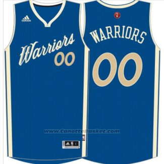 Maglia Natale 2015 Warriors Adidas Personalizzate Blu