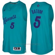 Maglia Natale 2016 Charlotte Hornets Nicolas Batum #5 Blu Canard