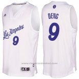 Maglia Natale 2016 Los Angeles Lakers Luol Deng #9 Bianco