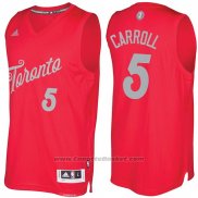 Maglia Natale 2016 Toronto Raptors Demarre Carroll #5 Rosso