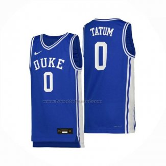Maglia Ncaa Duke Blue Devils Jayson Tatum No 0 Blu