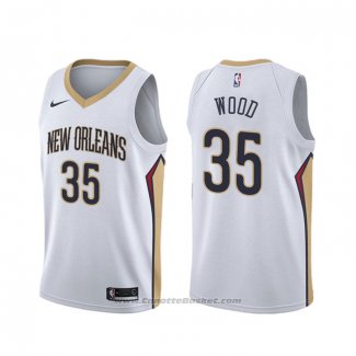 Maglia New Orleans Pelicans Christian Wood #35 Association Bianco