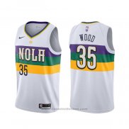 Maglia New Orleans Pelicans Christian Wood #35 Citta Bianco