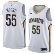 Maglia New Orleans Pelicans E'twaun Moore #55 Association 2018 Bianco