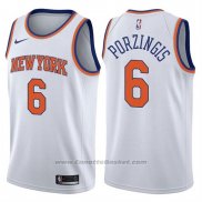 Maglia New York Knicks Kristaps Porzingis #6 2017-18 Bianco