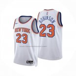 Maglia New York Knicks Mitchell Robinson No 23 Association 2024-25 Bianco