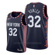 Maglia New York Knicks Noah Vonleh #32 Citta 2019 Blu