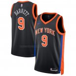 Maglia New York Knicks RJ Barrett #9 Citta 2022-23 Nero