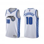 Maglia Orlando Magic Evan Fournier #10 Earned 2020-21 Bianco