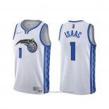 Maglia Orlando Magic Jonathan Isaac #1 Earned 2020-21 Bianco