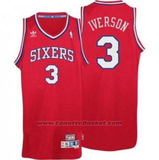 Maglia Philadelphia 76ers Allen Iverson #3 Retro Rosso