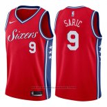 Maglia Philadelphia 76ers Dario Saric #9 Statement 2017-18 Rosso