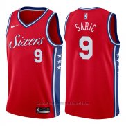 Maglia Philadelphia 76ers Dario Saric #9 Statement 2017-18 Rosso