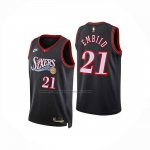 Maglia Philadelphia 76ers Joel Embiid No 21 Classia 2025-26 Blu