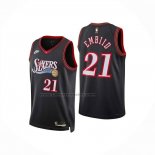 Maglia Philadelphia 76ers Joel Embiid No 21 Classia 2025-26 Blu