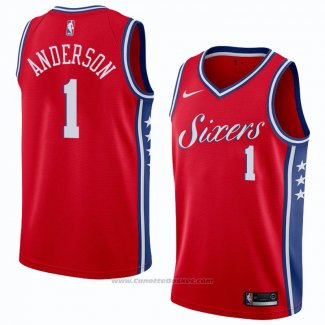 Maglia Philadelphia 76ers Justin Anderson #1 Statement 2018 Rosso