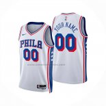 Maglia Philadelphia 76ers Personalizzate Association 2024-25 Bianco
