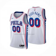 Maglia Philadelphia 76ers Personalizzate Association 2024-25 Bianco