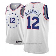 Maglia Philadelphia 76ers T.j. Mcconnell #12 Earned 2018-19 Grigio