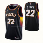 Maglia Phoenix Suns Deandre Ayton NO 22 75th Anniversary 2022 Nero