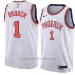 Maglia Phoenix Suns Devin Booker #1 Hardwood Classic 2018 Bianco