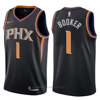 Maglia Phoenix Suns Devin Booker #1 Statement 2017-18 Nero